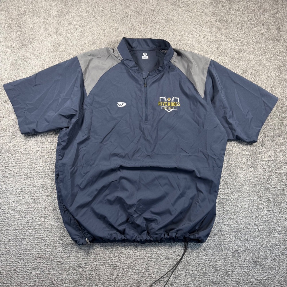 OT Sports Charleston RiverDogs Baseball Cage Jacket Navy Blue XL R601 MiLB